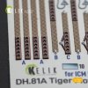 KELIK K32022 DH.81A Tiger Moth - Interior 3D Decal with 3D printed parts for ICM kit 1/32